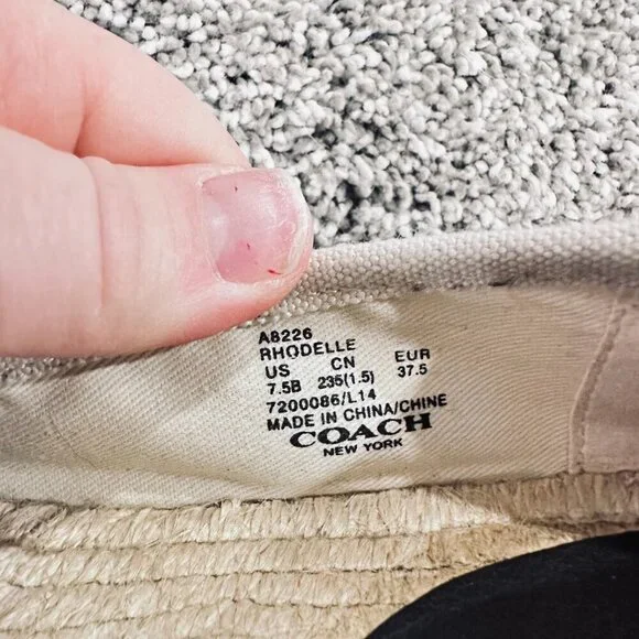 Coach Rhodelle Slip On Espradille Cream Floral Rose Casual Shoe Size 7.5 - Picture 2 of 8